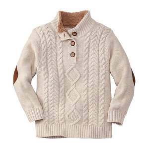 Cardigan d'hiver épais en coton/acrylique pour garçons, anti-rétrécissement, écologique, respirant, grande taille, col châle anti-boulochage - Product Image 5