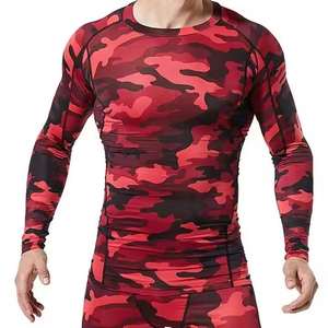 Sublimación digital Impresión de camuflaje Buena calidad Camisa de compresión de manga larga Bjj MMA Fighting Gear Rash Guard - Product Image 6