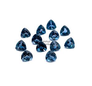8mm London Blue Topaz Trillion Cut Stone Beads pour la fabrication de bijoux Topaze bleue naturelle à facettes pierres précieuses en vrac au prix d'usine - Product Image 6