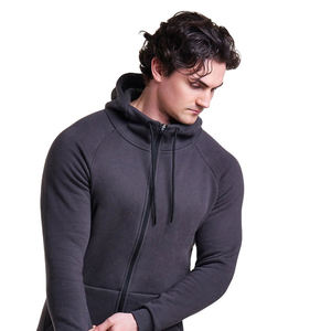 Conjunto de chándal de lana reflectante personalizado para hombre patrón sólido transpirable Joggers 100% tela de algodón entrenamientos de invierno ropa de calle - Product Image 2