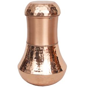 <b>Black</b> Enamel and Hammered Large Capacity 1 Liter Copper <b>Water</b> Jar 1000ml Storage <b>Bottle</b> for Bedroom Elegant Copper Jar for Home - Product Image 4