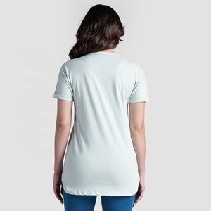 เสื้อยืดผู้หญิงผ้าฝ้ายคอตตอน แขนสั้น คอกลม เนื้อนุ่ม สวมใส่สบาย รับสกรีนโลโก้ เสื้อผ้าแฟชั่น ขายส่งจำนวนมาก เสื้อยืดผู้หญิง - Product Image 6