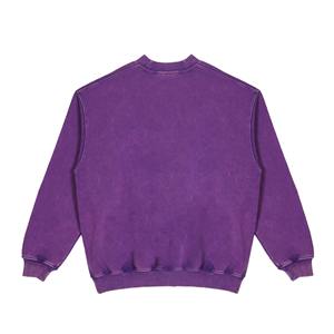 Sudadera de Estilo Vintage, Tejido French Terry, Lavado Ácido, Desgastada, Cuello Redondo, Talla Grande - Product Image 3