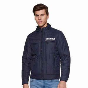 Chaquetas acolchadas de nailon para hombre, chaquetas de invierno con capucha, cómodas/duraderas, Color azul, 100% - Product Image 1