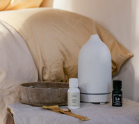 Diffuseur d'arômes ultrasonique en céramique pour spa à domicile de 160 ml avec diffuseur de parfum aux huiles essentielles en pierre