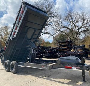 <b>Top</b> Notch 2026 716 14K Dump Trailer 7 Ton Tandem Axle 3ft Sides Hydraulic Steel Bed Motor Gear High Productivity - Product Image 1