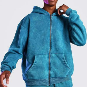 Conjunto Deportivo para Hombre con Lavado Ácido, Sudadera con Capucha y Pantalones Deportivos Vintage, Algodón Grueso, Ropa Urbana, Logotipo Personalizado, Producción de Fábrica - Product Image 2