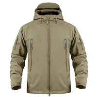 Veste tactique en toile Softshell pour homme, mode 2024, coupe-vent, imperméable, respirante, réversible, écologique, à capuche