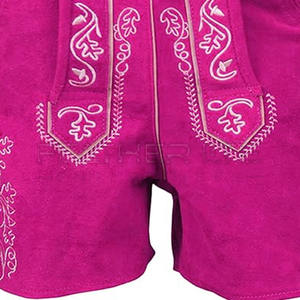 Pantalones cortos de cuero bávaro de talla grande personalizados para uso informal Pantalones cortos de cuero bávaro de cintura elástica holgados al por mayor - Product Image 6