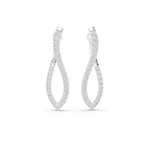 Boucles d'oreilles en diamant de laboratoire 0,788 CT pour femmes, clarté VVS-VS EF, or 18 carats, 14 carats, 10 carats et argent 925, or rose, or jaune, or blanc - Product Image 2