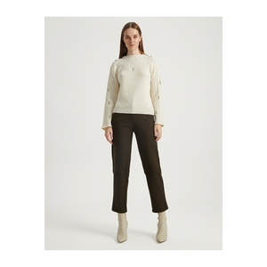 Pull en laine mélangée pour femme BGN, broderie de pierres - Turquie - Product Image 1