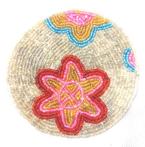 Posavasos Decorativos Hechos a Mano con Diseño Floral y Cuentas, para Hogar, Bar, Mesa, Bebidas, Ecológicos, Personalizables, a Bajo Precio - Product Image 1