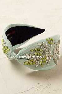 Diadema con cuentas bordadas a mano blancas de algodón de último diseño 2022 para Niñas para ropa de fiesta - Product Image 6