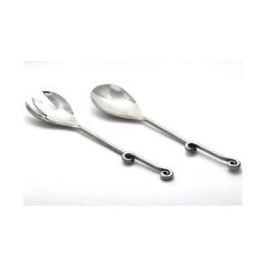 Servidor de ensaladas de acero inoxidable con mango forjado a mano, nuevo diseño, servidor de Metal para servir ensalada, juego de cubiertos de Metal - Product Image 1