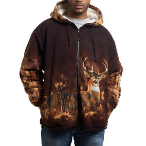 Sweats à capuche zippés personnalisés pour hommes XS 6XL col à capuche en polaire confortable fermeture éclair confortable pour l'hiver - Product Image 2