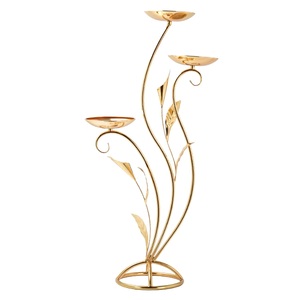 Centros de mesa de boda de metal dorado de diseño premium para celebraciones de bodas y fiestas con tamaños de 20x60 cm - Product Image 6