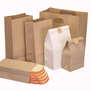 Bolsas de papel recubiertas de marrón blanco de lujo, asas de tamaño personalizado, comida, ropa, embalaje de pan, ojales de colores, diseño de ventana clásico - Product Image 5