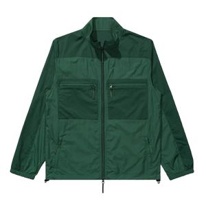 Chaqueta Cortavientos de Lona Transpirable para Hombre, Color Sólido, Cierre Completo, Capucha, Estilo Urbano, Talla Grande, Bordado para Correr - Product Image 5