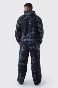 เสื้อฮู้ดซิปผ้าฝ้ายพิมพ์ลายลูกปัดสีพื้นสไตล์วินเทจสุดหรู ผ้าฝ้าย 100% หนานุ่มบุขนหนาสำหรับฤดูหนาว - Product Image 2