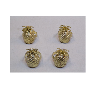 Admirable qualité conception Unique porte-anneau de serviette en laiton forme d'ananas table à dîner utilisation décorative artisanat naturel meilleur prix - Product Image 1