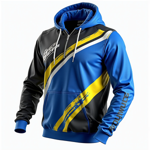 Sudadera con Capucha Extra Grande de Estilo Urbano para Hombre, Personalizable, Mezcla de Algodón, Duradera, Informal, Lisa, Teñida, para Invierno - Product Image 1