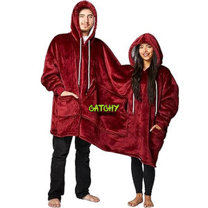 Pyjama d'hiver en sublimation, couvertures chaudes à capuche, couverture portable, Oodie, sweat à capuche surdimensionné, sherpa, sweat à capuche personnalisé surdimensionné - Product Image 4