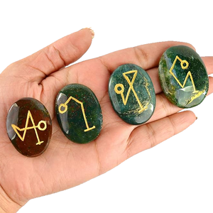 <b>Crystal</b> reiki Bloodstone Arch <b>Angel</b> Carved Engraved 4 Pcs Reiki Gemstone <b>Crystals</b> Feng Shui Semi-Precious Stone Souvenirs - Product Image 2