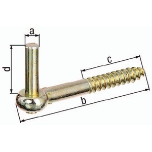 Stainless Steel Screw-in Clamp 13x155mm <b>Wall</b> <b>Hooks</b> & Coat Racks GAH Product - Product Image 1