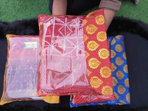 แฮนด์เมดอินเดียบรรจุ/ของขวัญสําหรับSares/SalwarชุดPAN Patta Sareeฝาครอบวันเกิดงานแต่งงานReturn Mehendiของขวัญ - Product Image 6