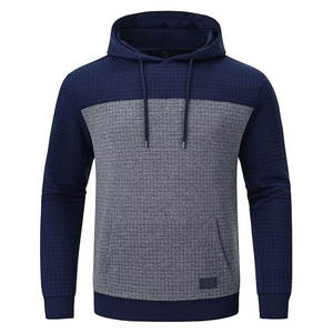 Pull à capuche épais pour hommes, sweat-shirt d'hiver tricoté ample, impression numérique, logo à motif solide délavé, vente en gros - Product Image 2
