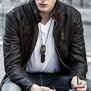 Chaqueta de Cuero de Oveja Genuino para Hombre, Diseño Moderno, Nueva Colección, Calidad Premium, Bordado Frontal, Resistente al Viento, Ecológica - Product Image 3