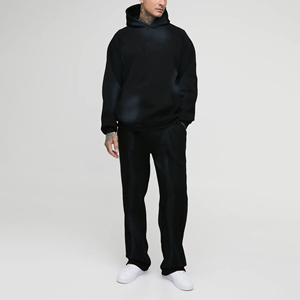 Ensemble de survêtement pour homme à bas prix, logo imprimé DTF personnalisé, streetwear confortable, délavage acide croisé, ensemble 2 pièces pour homme - Product Image 5