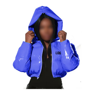 Shiny Bubble Jackets Women Winter 2025 Breathable Puffer Clothes Zipper OEM Customized Trendy Outerwear - Product Image 6
