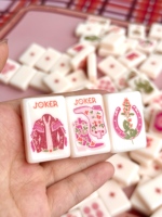 Luxuriöses Wild Mare Desert Rose Mahjong-Set mit 160 Steinen, handgefertigt aus Acryl, Designer-Kollektion für festliche Schachspiele