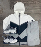 Ensemble de survêtement pour homme avec logo personnalisé, jogging, veste à capuche, pantalon de survêtement et sweat-shirt, ensemble de survêtement 2 pièces pour homme