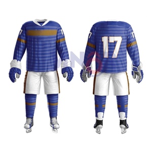 High Quality Custom Design Ice Hockey Uniforms Wholesale Sublimated Sports Team Wear 100% Polyester Breathable Anti-Bacterial - Product Image 3