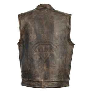 Chaleco de cuero para motociclista, sin mangas, ropa de abrigo de moda para viajes al aire libre, conducción y uso laboral, chaleco de cuero para hombre. - Product Image 2