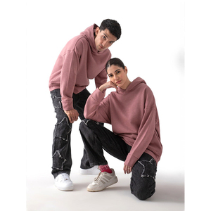 Sweat-shirt unisexe surdimensionné de qualité supérieure, en molleton épais, pull d'hiver, streetwear, logo personnalisé, OEM ODM, vente en gros de sweats-shirts - Product Image 4