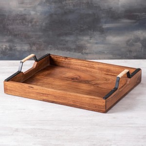 Bandeja DE SERVICIO DE MADERA elegante decorativa ecológica exportada India para restaurantes y hoteles disponible al por mayor - Product Image 5