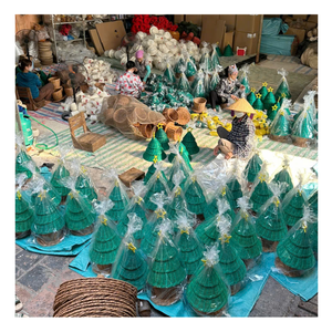 Adornos navideños de ratán, decoración de casa de árbol de estrella hecha a mano, adornos navideños de ratán de mimbre Natural para regalo de vacaciones - Product Image 5