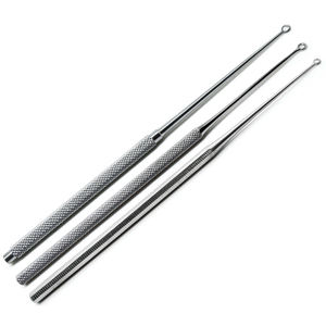 Schede 170 Mm 6.34 \ "Fig 0 Curettes dermiques ORL de chirurgie plastique réutilisables non stériles Curette osseuse de qualité industrielle 3.4 Mm de largeur - Product Image 1