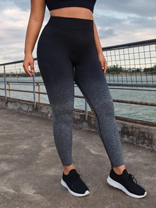 Venta al por mayor de pantalones de cintura alta para mujer con logotipo personalizado respetuoso con el medio ambiente de secado rápido reversible entrenamiento gimnasio pantalones de cintura elástica mallas de yoga - Product Image 3
