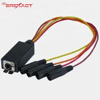 Adaptateur RJ45 XLR DMX vers réseau 4 canaux LED avec sortie AC 0,6 m en alliage d'aluminium certifié RoHS, neuf