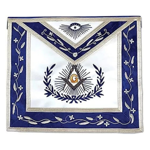 Delantal Masónico de Logia Azul con Diseño Masónico Personalizado en Piel de Cordero Radiante, Delantales Masónicos de Alta Calidad Hechos a Medida - Product Image 4