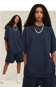 Ensembles de shorts d'été de couleur unie Vêtements de marque pour hommes LOGO personnalisé T-shirt à manches courtes et shorts ensembles de 2 pièces - Product Image 3