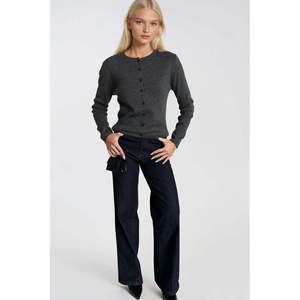 Blusa de Punto con Detalle de Botones Yun Karisimli - Marrón - Marrón - Product Image 4