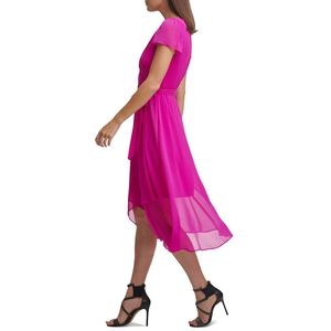 Robe en mousseline de soie effet cache-cœur DKNY pour femme, couleur violet, taille 6 Petite - Style High Street pour le jour et le soir - Product Image 3
