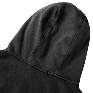 Sudadera con capucha de peso pesado con logotipo personalizado lavado 100% algodón línea de contraste de gran tamaño ajuste High Street Hip Hop pulóver sudaderas con capucha al por mayor - Product Image 3