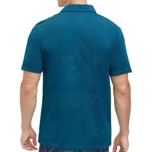 ODM Logo personnalisé hommes pour polos T-shirt tricoté décontracté avec fonction anti-rides grande taille à manches courtes en polyester - Product Image 3