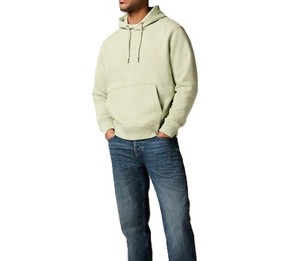 Sweat à capuche athlétique uni pour homme avec poche kangourou, coupe ample, décontracté, vêtement de sport d'hiver, 100 % coton, séchage rapide, respirant - Product Image 5